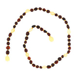 Baby Teething Necklace - Natural Baltic Amber Cognac & Butterscotch