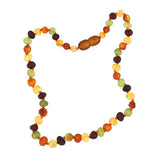 Baltic Amber Teething Necklace - Natural Multi-Color Beaded Design