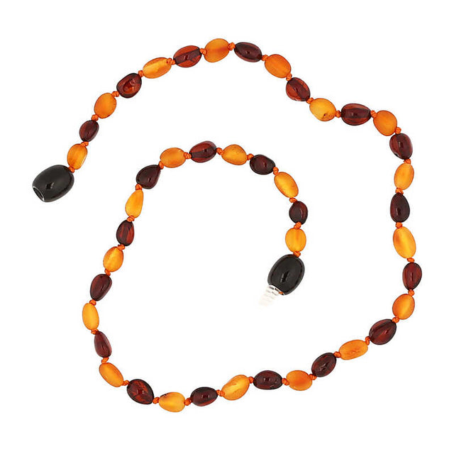 Amber Teething Necklace - Polished Honey & Cognac Beads