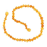 Natural Amber Teething Necklace - Polished Drop Beads for Baby