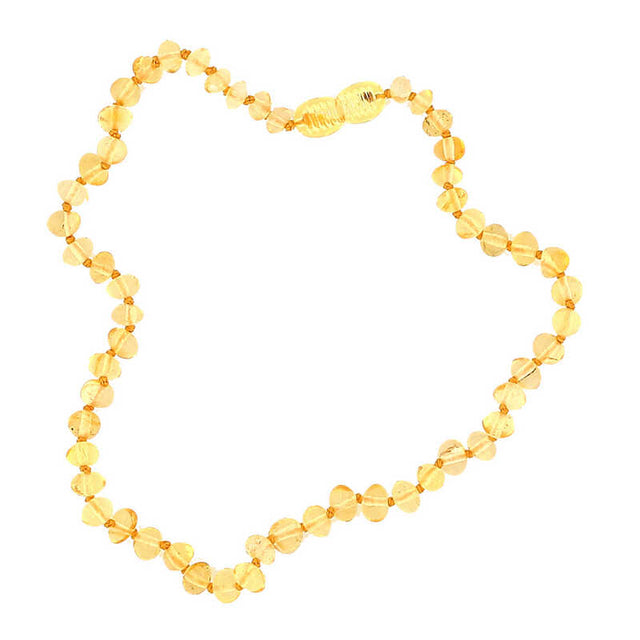Baby Necklace - Natural Amber Polished Nugget Beads