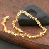 婴儿项链 - 天然琥珀抛光小块珠子