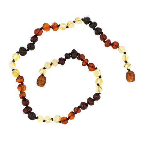 Baltic Amber Teething Necklace - Natural Multi-Color Polished Beads