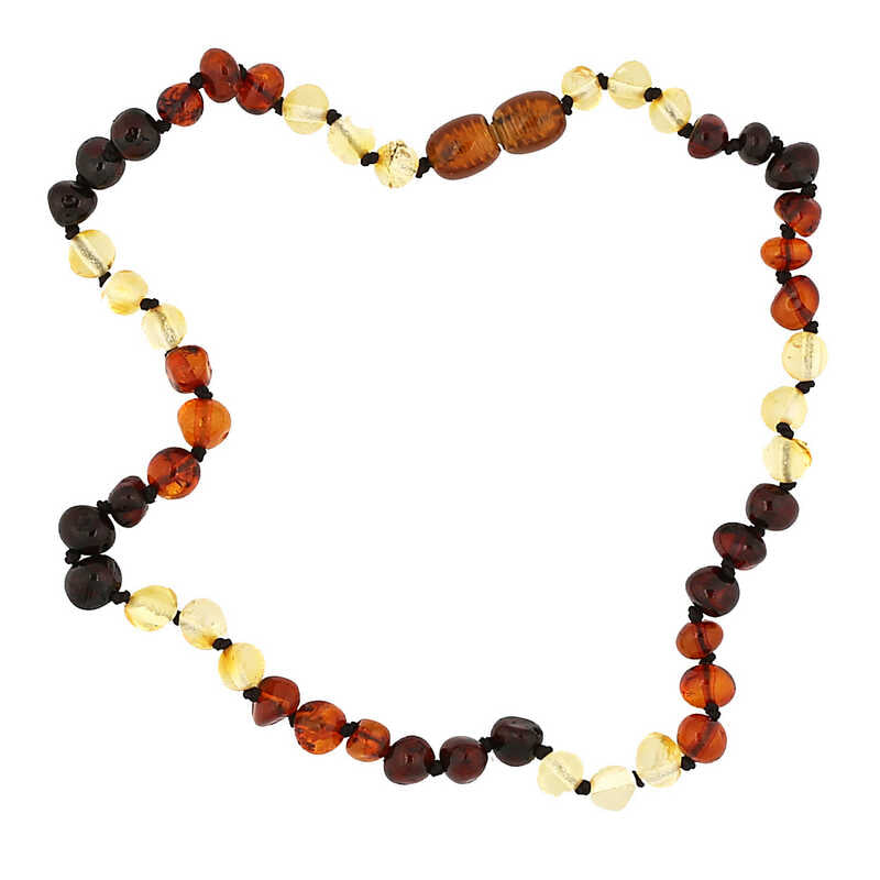 Baltisk rav sutterkæde - Naturlige flerfarvede polerede perler