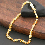 Baby Teething Necklace - Natural Baltic Amber Polished Beads