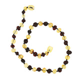 Baby Teething Necklace - Natural Amber Mixed Color Beaded