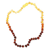 Baby Amber Teething Necklace - Natural Graduated Bead Style