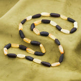Amber Beaded Necklace - Natural Dark & Light Organic Style