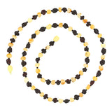 Amber Necklace - Natural Raw Two-Tone Organic Beaded Style
