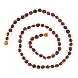 Amber Beaded Necklace - Organic Drop Shape Design