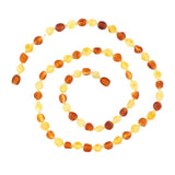 Necklace - Multi-Tone Natural Amber Healing Nugget Bead