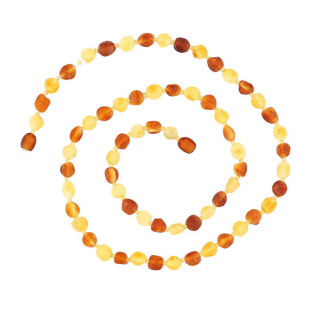 Necklace - Multi-Tone Natural Amber Healing Nugget Bead