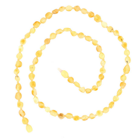 Necklace - Natural Raw Amber Beaded Organic Stone Design
