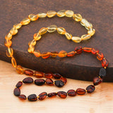 Amber Necklace - Organic Baltic Amber Gradient Nugget Beads