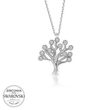 Sterling Silver Tree of Life Necklace - Sparkling Swarovski Zirconia