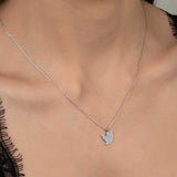 Sterling Silver Necklace - Zirconia from Swarovski Dainty Bird Pendant