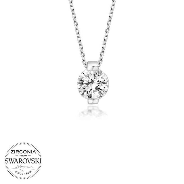 Necklace - Swarovski Zirconia Solitaire Pendant