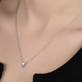 Swarovski Zirconia Heart Solitaire Sterling Silver Necklace