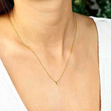 Dainty Gold Initial Y Letter Necklace - Minimalist Style