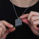 Necklace - Sterling Silver Islamic Book Locket Pendant