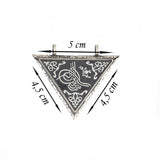 Necklace - Sterling Silver Triangular Tughra Amulet