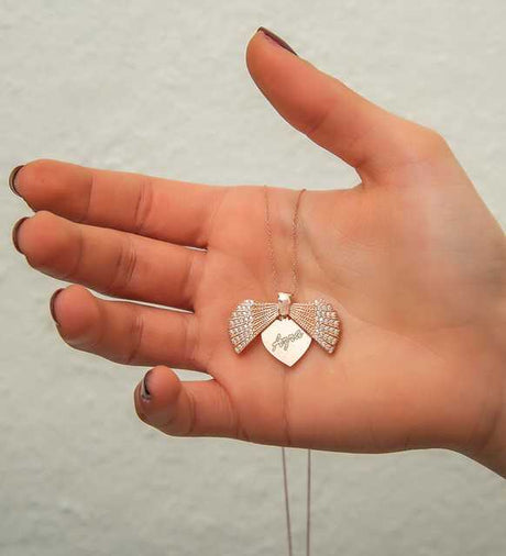 Rose Gold Plated Seashell Locket Necklace - Cubic Zirconia Dainty Design