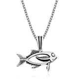 Sterling Silver Fish Pendant Necklace - Nature-Inspired Design