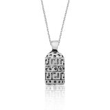 Sterling Silver Cevsen Prayer Necklace - Intricate Amulet Design