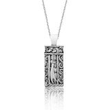 Sterling Silver Intricate Sword Amulet Pendant Necklace