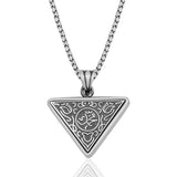 Necklace - Sterling Silver Islamic Calligraphy Triangle Pendant