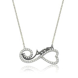 Sterling Silver Cubic Zirconia Infinity Heart 'My Mother' Necklace
