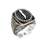 Premium Sterling Silver Elif Oval Men's Ring