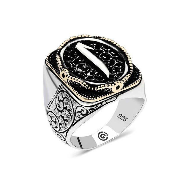 Professional Silver Elif Oval Men's Ring