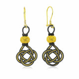 Drop Earrings - Gold-Tone & Oxidized Silver Trabzon Kazaz Knot