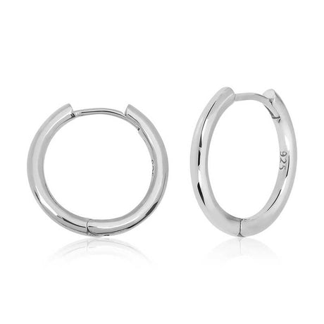 Sterling Silver Hoop Earrings - Classic Polished Everyday Style