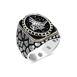 Premium Sterling Silver Ottoman Tugra Men's Ring