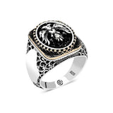 Authentic Silver Double-Headed Eagle Men's Ring