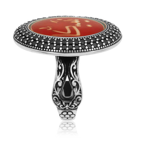 Women's Ring - Sterling Silver Personalized Arabic Calligraphy Statement Ring