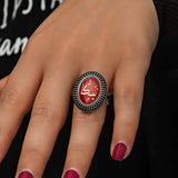 Women's Ring - Sterling Silver Personalized Arabic Calligraphy Statement Ring