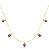 Gold-Tone Ladybug Charm Necklace - Dainty Enamel Design
