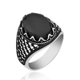 Artisan Crafted Men's Onyx Silver Ring