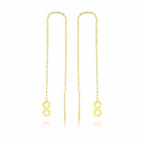Threader Earrings - Gold-Tone Dainty Infinity Design