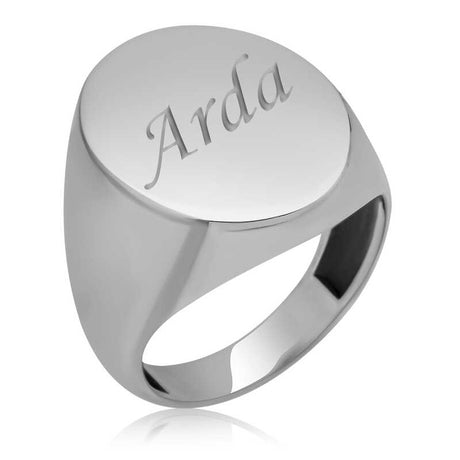 Premium Personalized Oval Men's Signet Ring