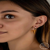 Dangle Earrings - Rose Gold-Tone Swarovski Crystal Spike