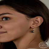 Elegant Dangle Earrings - Rose Gold-Tone Iridescent Swarovski Crystal