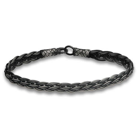 Sterling Silver - Oxidized Kazaziye Braided Bracelet
