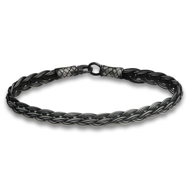 Sterling Silver - Oxidized Kazaziye Braided Bracelet
