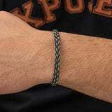 Zilveren Sterling - Geoxideerde Kazaziye Gevlochten Armband