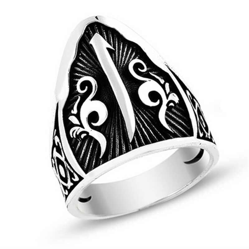 Men's Silver Elif Motif Thumb Ring