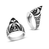 Professional Silver Double-Headed Eagle Men's Ring